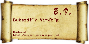 Bukszár Virág névjegykártya